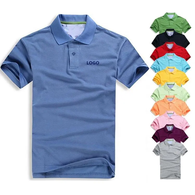 Chemises vierges bon marché en polyester 100% coton avec logo personnalisé OEM d'usine Chemise polo de golf pour hommes