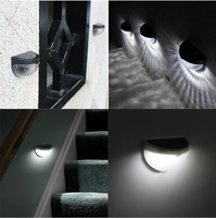 Lampes solaires étanches à 6 LED pour couloir, lumières de cour lumineuses, éclairage extérieur pour escaliers et murs de clôture