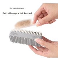 Brosse de toilettage multifonction pour animaux de compagnie, brosse de massage et de lavage pour chat et chien, vente en gros