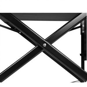 Silla de Director Victoriana de PVC Lumina de 26 Pulgadas, Madera Maciza, Acero Inoxidable, Muebles Portátiles para Jardín y Exteriores - Product Image 1