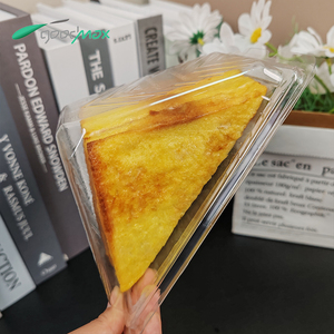 Customized Triangular PET Plastic Transparent Sandwich Packaging Box Disposable Takeaway Baked <strong>Cake</strong> <strong>Slice</strong> for Food Use - Product Image 3