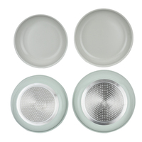 Ensemble de casseroles et poêles vintage à induction, antiadhésif, avec poignée amovible et couvercles en silicone, saveur naturelle
