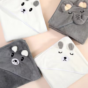 Serviette <span class=keywords><strong>de</strong></span> <span class=keywords><strong>bain</strong></span> mignonne pour bébé serviette absorbante douce nouveau-né Swaddle Wrap bébé couvertures pour filles garçons - Product Image 3