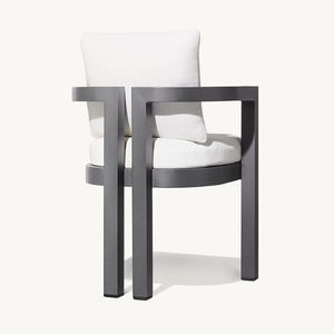 आधुनिक होटल आउटडोर टेबल और कुर्सी एल्यूमीनियम डाइनिंग आउटडोर फर्नीचर रिसॉर्ट विला पेस्टल सेट वाटरप्रूफ पैटियो गार्डन कुर्सियां - Product Image 6