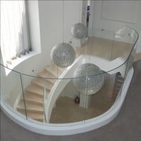 Verre feuilleté double de sécurité PVB SG ultra-transparent trempé et renforcé pour salle de bain et garde-corps d'escalier extérieur