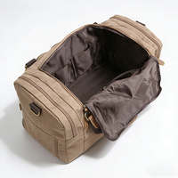 Sacs de voyage en toile et cuir imperméables robustes personnalisés, grande capacité avec poches intérieures, compartiment à chaussures, sac de voyage