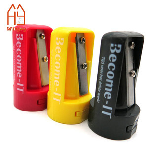 Temperamatite speciale per affilare matite per la lavorazione del legno, temperamatite manuale in plastica con pietra per affilare, LOGO personalizzato - Product Image 1