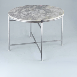 Modern <b>Coffee</b> <b>Table</b> <b>Silver</b> Metal Base Wooden Marble Granite Top Low Height Eco-Friendly Durable Diwali Home Office Living Room - Product Image 1