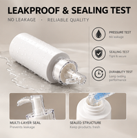 Bouteilles de lotion en plastique HDPE blanc avec logo personnalisé, 100/200/250/300/500 ml, blanches pour l'emballage de gel douche et de shampoing