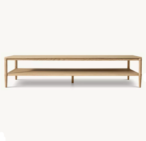 Table basse rectangulaire de luxe RH OEM Fran ois en bois massif pour salon, villa, hôtel, bureau à domicile, en chêne. - Product Image 2
