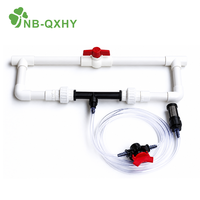 Ensemble d'aspiration d'engrais avec injecteur Venturi, kit de tuyau d'aspiration avec vanne de contrôle pour l'irrigation, de 1/2 à 1-1/2 pouce