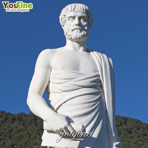 Yaşam boyutu Philosopher açık bahçe beyaz mermer <span class=keywords><strong>Aristotle</strong></span> düşünme heykel heykeli - Product Image 4