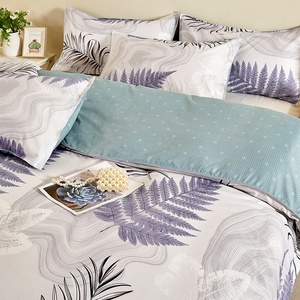 Ensemble <span class=keywords><strong>de</strong></span> linge <span class=keywords><strong>de</strong></span> lit en polyester sur mesure, <span class=keywords><strong>housse</strong></span> <span class=keywords><strong>de</strong></span> <span class=keywords><strong>couette</strong></span>, drap et taies d'oreiller (4 pièces) - Product Image 5