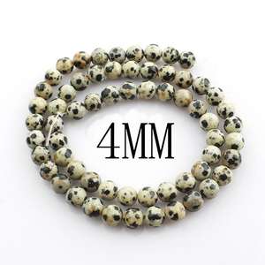 Dalmatian 4mm 6mm 8mm 10mm 12mm perline di pietre preziose naturali <span class=keywords><strong>dalmata</strong></span> perline accessorio per gioielli che fanno colore nero 15" - Product Image 4