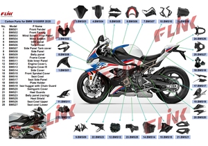 คาร์บอนไฟเบอร์เต็มรูปแบบรถจักรยานยนต์ส่วน Infill แผงสําหรับ <span class=keywords><strong>BMW</strong></span> <span class=keywords><strong>S1000RR</strong></span> <span class=keywords><strong>2020</strong></span> - Product Image 6