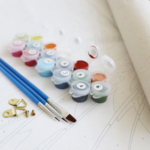 Dropshipping pintura DIY personalizada por números para niños mono Animal de dibujos animados con marco 20x20cm - Product Image 4