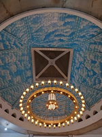 Lustre suspendu en fer plaqué or au design islamique avec LED et garantie de 2 ans pour grande mosquée et salle de prière, lanternes marocaines