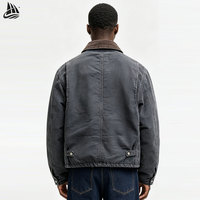 Veste de travail personnalisée en toile de canard épaisse pour homme, avec crochets de ponte et fermoirs de pompier, pour marins, charpentiers, chauffeurs de camion et ouvriers