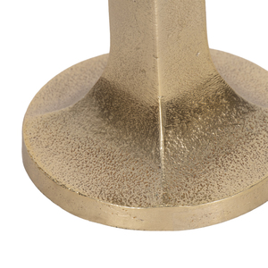 Portacandele Conico in Metallo Dorato, Candelabro Decorativo per Centrotavola, Mensola o Decorazione da Scaffale - Product Image 4