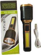 Multi-function Dual <b>Light</b> Flashlight USB Rechargeable Front <b>LED</b> Spotlight Side COB Flood <b>Light</b> Handheld Tactical Torch - Product Image 3