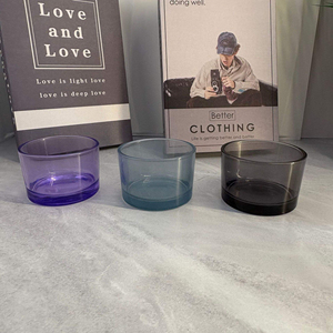 LingKa Brand Macaron Color Soy Wax Scented Candle Stand Cute Glass Crystal <b>Cup</b> Aromatherapy Creative Wedding Souvenir Gift - Product Image 2