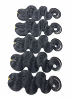 Extensions de cheveux naturels ondulés au crochet, effet plume invisible, légères et réutilisables pour femmes, noir naturel