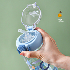 Bouteille d'eau portable en <span class=keywords><strong>PC</strong></span> de 601-700 ml avec paille, revêtement anti-corrosion, sans BPA, pour les voyages et l'école, pour adultes - Product Image 3