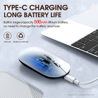 Ratón Inalámbrico Recargable T-WOLF X2, Delgado y Silencioso, Modo Dual 2.4G y Bluetooth, para Laptop/PC, Oficina y Negocios