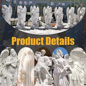 Statue de Saint Michel Archange en marbre grandeur nature, style religieux, pour l'extérieur, à vendre - Product Image 3