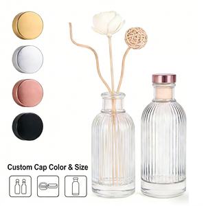 ขวดแก้วเปล่าสำหรับน้ำมันหอมระเหยขนาด 100 มล. พิมพ์ลายสกรีน พร้อมจุกปิด สำหรับใส่ก้านไม้หอม  รับทำโลโก้ตามสั่ง - Product Image 1