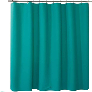 Vente en gros de rideau de douche en polyester imperméable aux antimicrobiens et résistants à la moisissure pour hôtels modernes taille personnalisée avec rayures et pois - Product Image 6