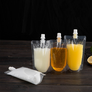 Sachets De Jus a Bec 150ml 200ml Pochette à bec verseur transparent imprimé personnalisé alimentaire <span class=keywords><strong>mon</strong></span> emballage de logo sac debout avec buse - Product Image 1