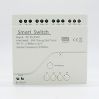 Fonctionne avec le module d'interrupteur intelligent Tuya WiFi 4 CH, relais AC85-250V avec récepteur RF 433Mz pour domotique, 2.4G 110V 220V