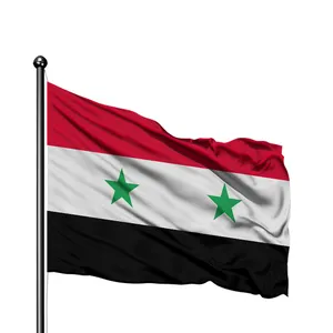 Custom Size High Quality Flag Of Syrian Banner 68D Polyester Free 90 x 150cm Syria Flag