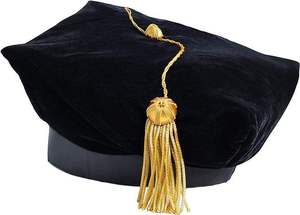Robes de doctorat personnalisées, robe de doctorat noire avec bordure dorée, toge de graduation - Product Image 6