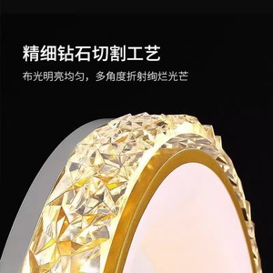 All-Copper Modern Minimalist LED <b>Pendant</b> <b>Light</b> IP44 Rated AC Crystal Lighting Fixture for Bedroom Study Dining Living Room - Product Image 3