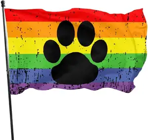 Huiyi Promotional 150x90cm Gay Pride Flags Polyester Outdoor Decorative Custom Pride Flag