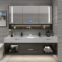 Haut de bain flottant avec évier, style européen, disponible en 2 pièces, style moderne