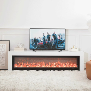 Furnitur ruang tamu <span class=keywords><strong>MDF</strong></span> besar penyangga TV kayu Modern mewah baru dengan perapian untuk kabinet TV - Product Image 3