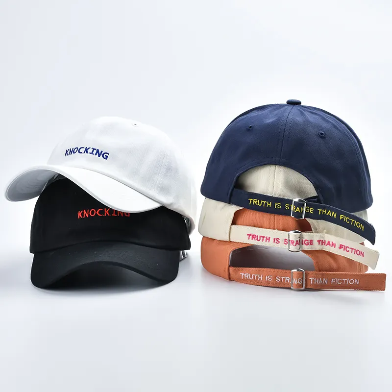 Factory Low MOQ Wholesale custom designed Promotion 100% cotton dad sports hats running adjustable Six Panels Baseball Cap