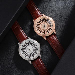 Gioielli Vintage Nuovi Gioielli Hip Hop di Buona Qualità Orologio Impermeabile con Quadrante Completamente Diamantato Orologio al Quarzo Rotondo Stile Retrò per Uomo - Product Image 2