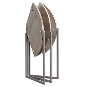 Bàn Ăn Bằng Gỗ Tròn Gấp Ba Lần Tiết Kiệm Không Gian Có Bánh Xe Có Bánh Xe Cho Không Gian Ăn Uống - Product Image 3