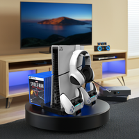 Support de refroidissement et de charge multifonctionnel avec indication LED pour PS5 Slim/Digital et Disc – Accessoire de jeu essentiel