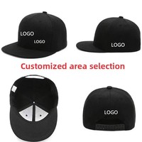 Casquette de baseball unisexe à 6 panneaux, style américain, à visière plate, 100 % polyester, respirante, imperméable, couleur unie, réglable