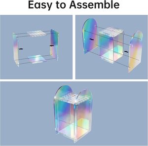 Acrylic <strong>Vase</strong> <strong>Lego</strong> <strong>Flowers</strong> Modern Decorative Puzzle Assembly Display Stand Home Office Creative Toy Bouquet Holder Smooth Finish - Product Image 6