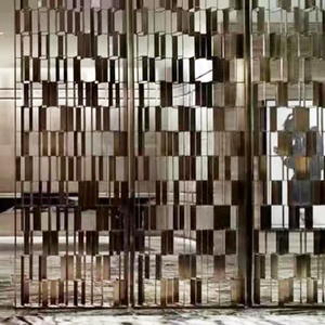 Reutilizable hotel restaurante Diseño Interior divisor de habitación Pantalla de privacidad al aire libre Oficina paredes divisorias paneles metálicos decorativos - Product Image 1