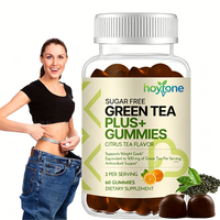 Gummies de thé vert sans sucre personnalisées OEM pour adultes, Garcinia Cambogia, antioxydant naturel, soutien au métabolisme et à la santé digestive