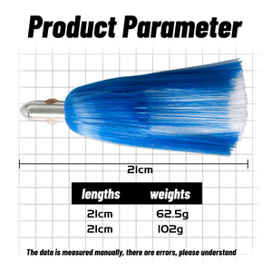 Leurre <span class=keywords><strong>de</strong></span> pêche à la traîne <span class=keywords><strong>de</strong></span> 210mm en gros d'usine avec des <span class=keywords><strong>cheveux</strong></span> en nylon pour le leurre <span class=keywords><strong>de</strong></span> pêche au gros leurres insulaires - Product Image 2