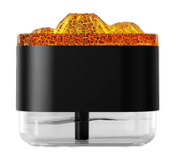 Volcano Home Mini USB Desktop Ultrasonic Aroma Difusor Night Light Flame Mist Spray Plug-In para aromaterapia al aire libre
