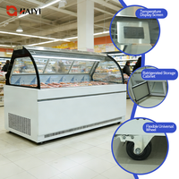 Refrigerador Comercial para Carnes Frías con Sistema de Gravedad, Vitrina Refrigerada para Supermercados
